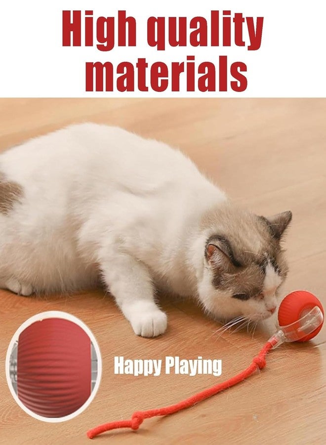 ROMILAS Cat Toys, Cat Toy, Cat Toys for Persian Cat Interactive Cat Toys Balls Automatic Moving Cat Balls for Bored Indoor Toys for Indoor Kitten Play Chase Exercise（Red） - Image 3